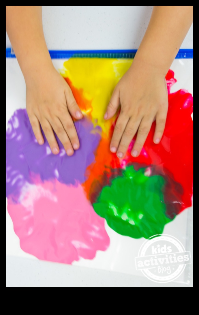 Vopsea cu degetele fără mizerie 2 Pictură cu degetele fără mizerie: bricolaj creativi pentru copii fără mizerie