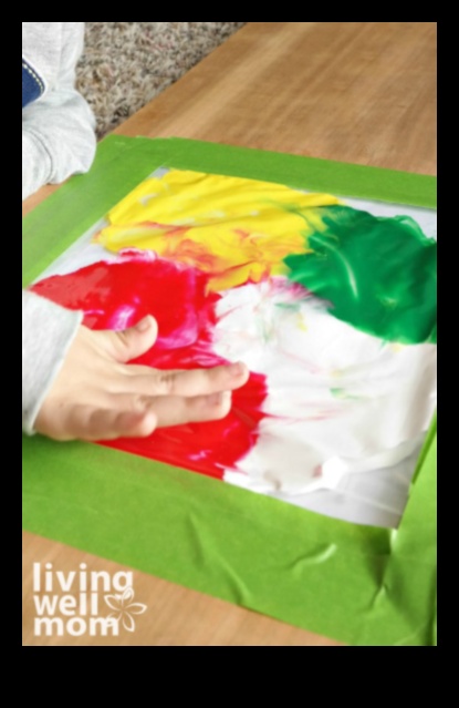 Vopsea cu degetele fără mizerie 4 Pictură cu degetele fără mizerie: bricolaj creativi pentru copii fără mizerie